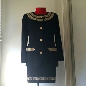 VAKKO VINTAGE SUEDE SUIT-BLACK 1O